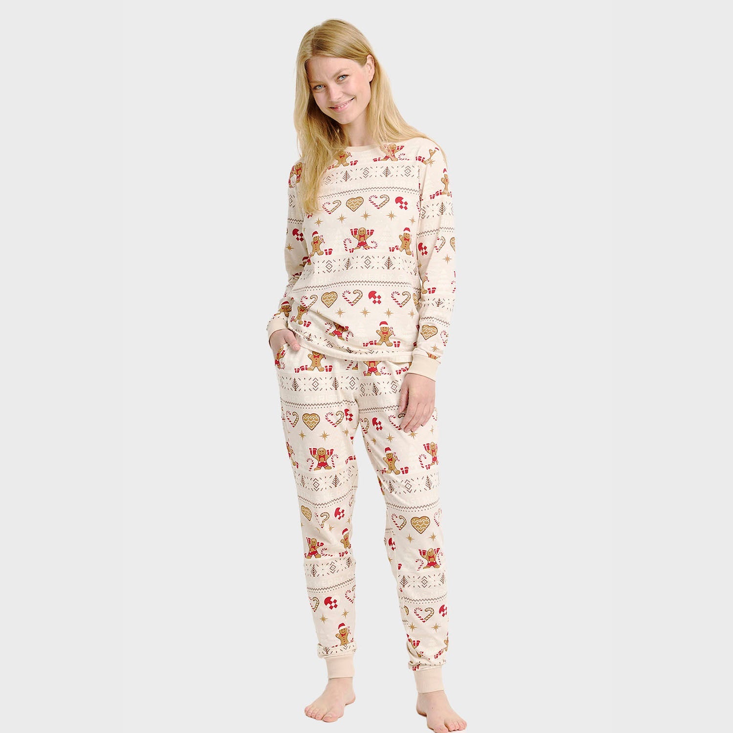 Christmas Cookie Pyjamas Beige β Women